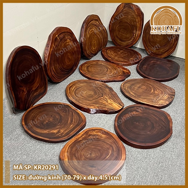 [KR20291] Bàn Tròn Me Tây Tự Nhiên Đường Kính (70-79)cm - KOHAFU