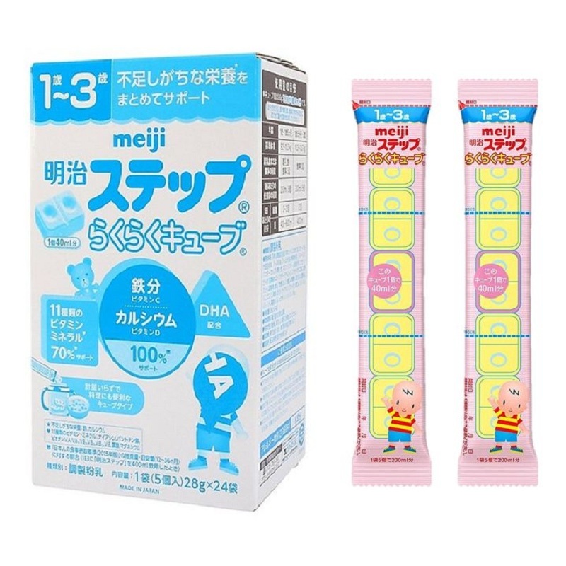 Sữa Meiji dạng thanh 0-1 và 1-3 - Nội Địa Nhật ( Nguyên Hộp 30 thanh)