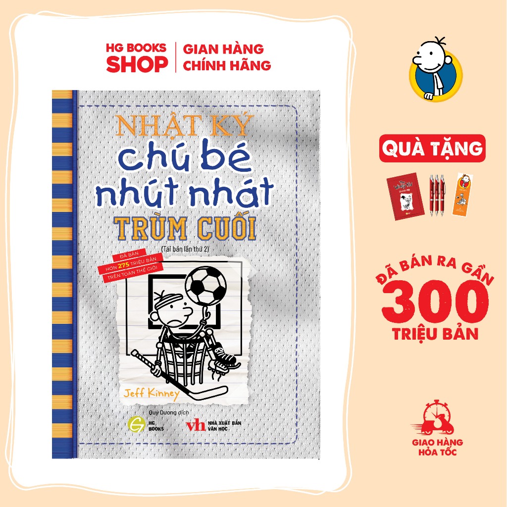 Sách Nhật Ký Chú Bé Nhút Nhát - Diary Of A Wimpy Kid: Tập 16: Trùm Cuối.Phiên Bản Tiếng Việt. Đã Bán 300 Triệu Bản