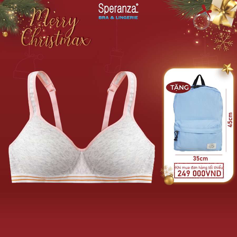 Áo ngực nữ không gọng Speranza, mút mỏng 1cm, cup trơn, cotton thầm hút mồ hôi, mềm mại SPA8860SH