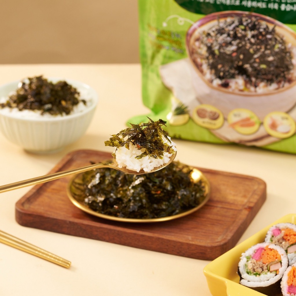 Rong Biển Ăn Liền Rau Củ Mè Rang Hàn Quốc Chaoreum Rong Biển Vụn Túi 400g