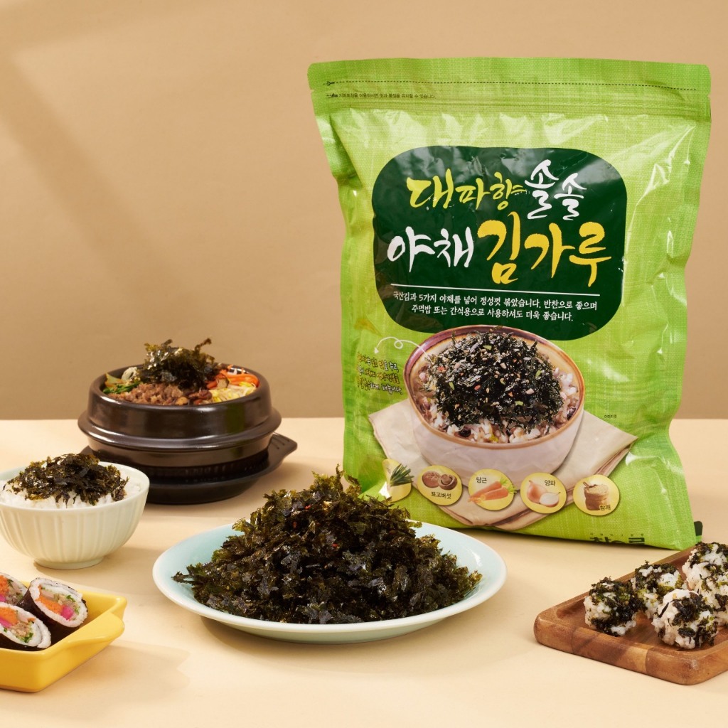 Rong Biển Ăn Liền Rau Củ Mè Rang Hàn Quốc Chaoreum Rong Biển Vụn Túi 400g