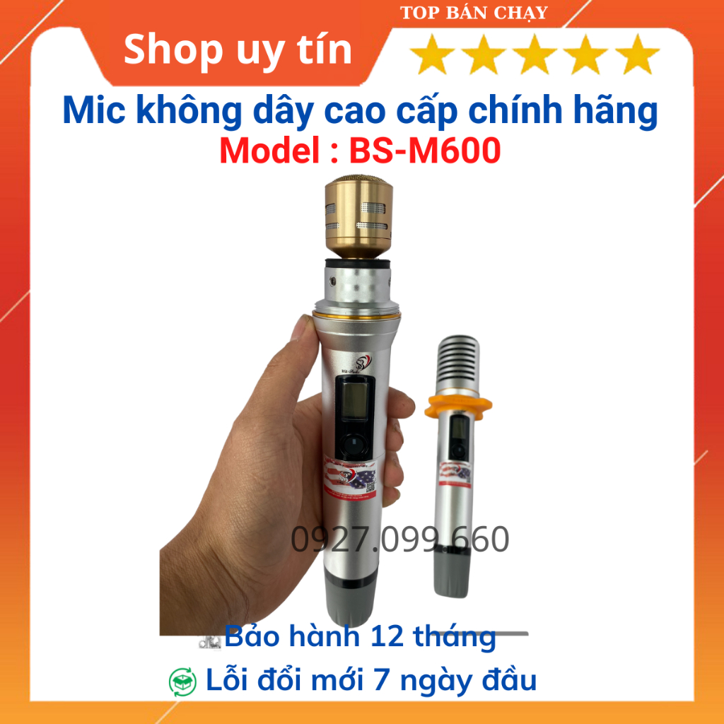 Micro không dây cao cấp BS model M600 và M800 Phạm vi sóng lên tới 100m,hát nhẹ,lời sáng ,bay tiếng,chống hú rít tốt,