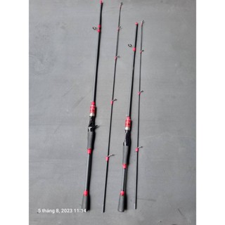  Cần câu cá - Cần câu lure giá rẻ cần đỏ đen xanh có sai 1m65 1m8 2m1 2m4 Đi Câu Fishing 