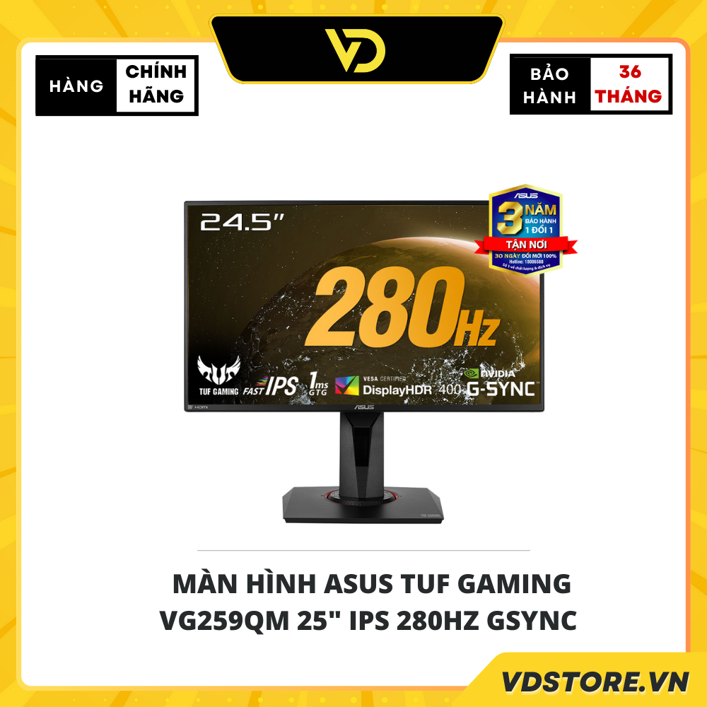 Màn hình ASUS TUF Gaming VG259QM 25" IPS 280HZ Gsync - Hàng chính hãng