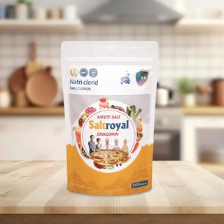 500g Muối ăn kiêng SALTROYAL GINKGOMIN tốt cho huyết áp, tim mạch, người suy thận, bà bầu