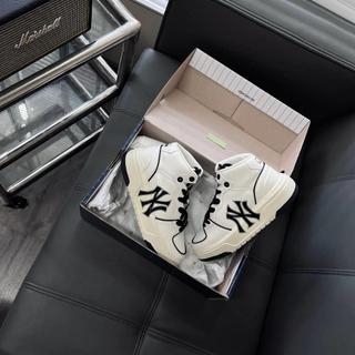Giày thể thao mlb chunky liner high new york yankees white black, mlb chunky liner la cao cổ hot 2023 full box bill