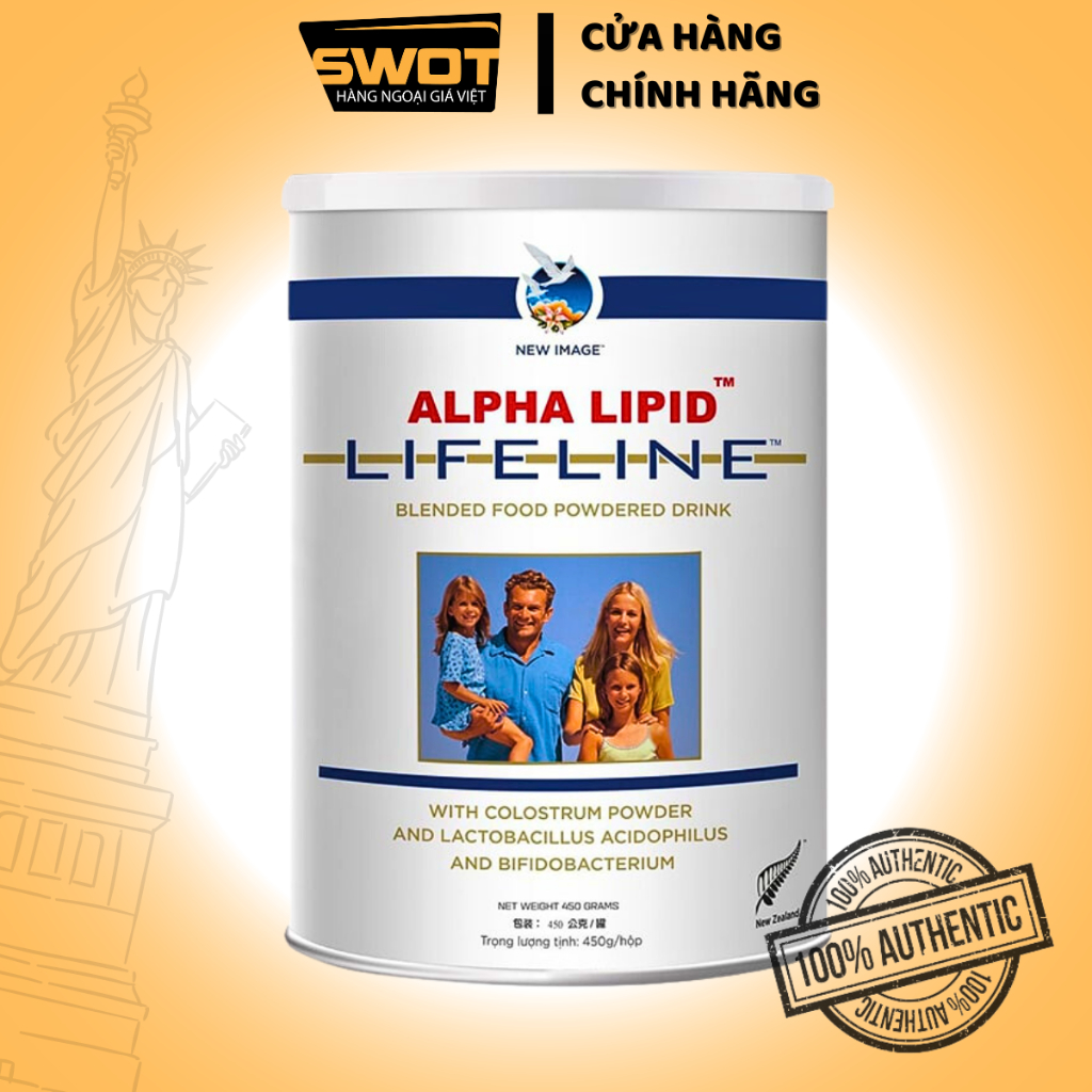 Sữa non Alpha Lipid Lifeline New Zealand 450g, Sữa non New Zealand cao cấp, thơm ngon, giàu dinh dưỡng, tốt cho sức khỏe