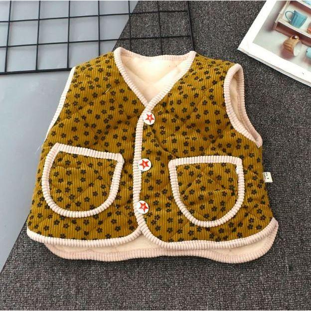 Áo gile nỉ nhung BONA chần bông dày dặn cho bé từ 6-36 tháng