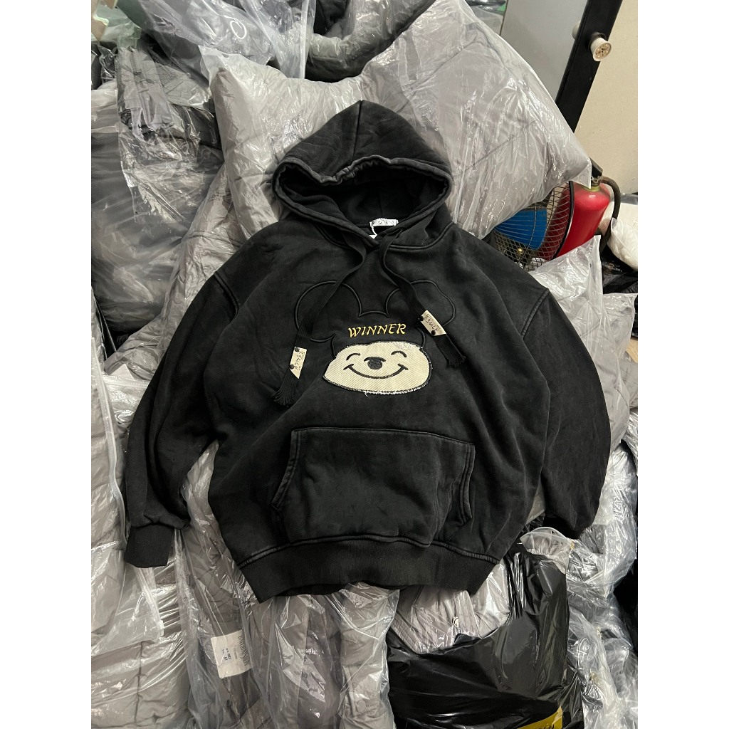 Áo Hoodie Xám Gấu Thêu Hàng QC