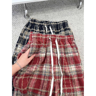 Quần Ống Rộng Hoạ tiết caro, chất dạ dày dặn, mùa đông, giáng sinh tết.