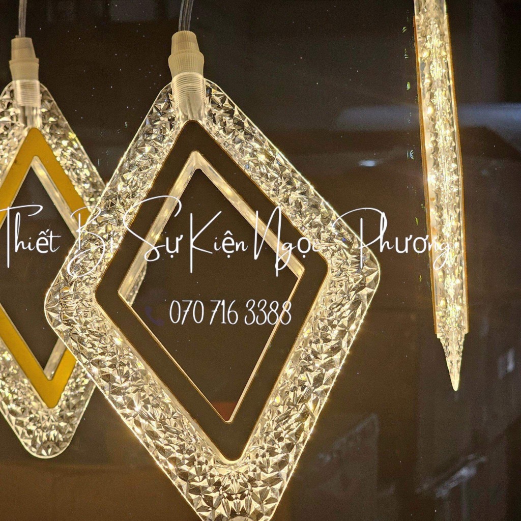Đèn thả hình thoi , trang trí tiệc cưới, studio, khách sạn, nhà hàng..