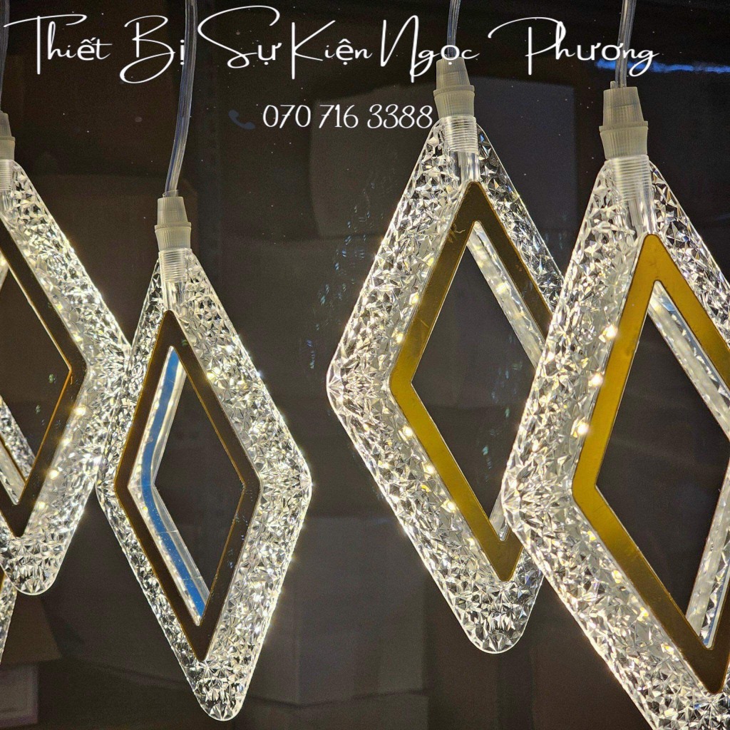 Đèn thả hình thoi , trang trí tiệc cưới, studio, khách sạn, nhà hàng..
