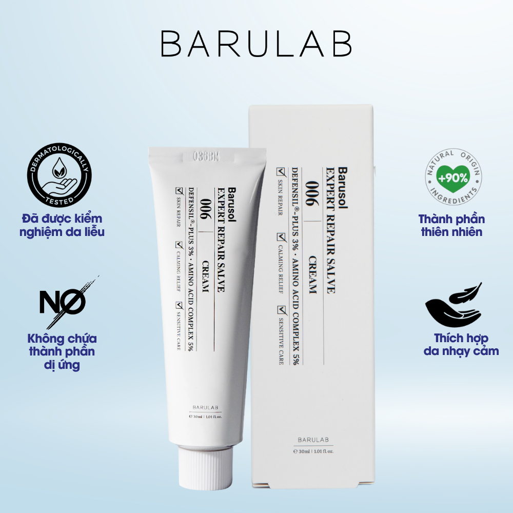 Kem Dưỡng Da Phục Hồi Chuyên Sâu Barulab Barusol 30ml