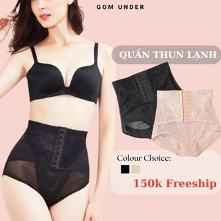 Quần lót nữ thun lạnh gen nịt bụng cạp cao có móc cài thon gọn eo định hình vòng 2 GOM UNDER - SA-668