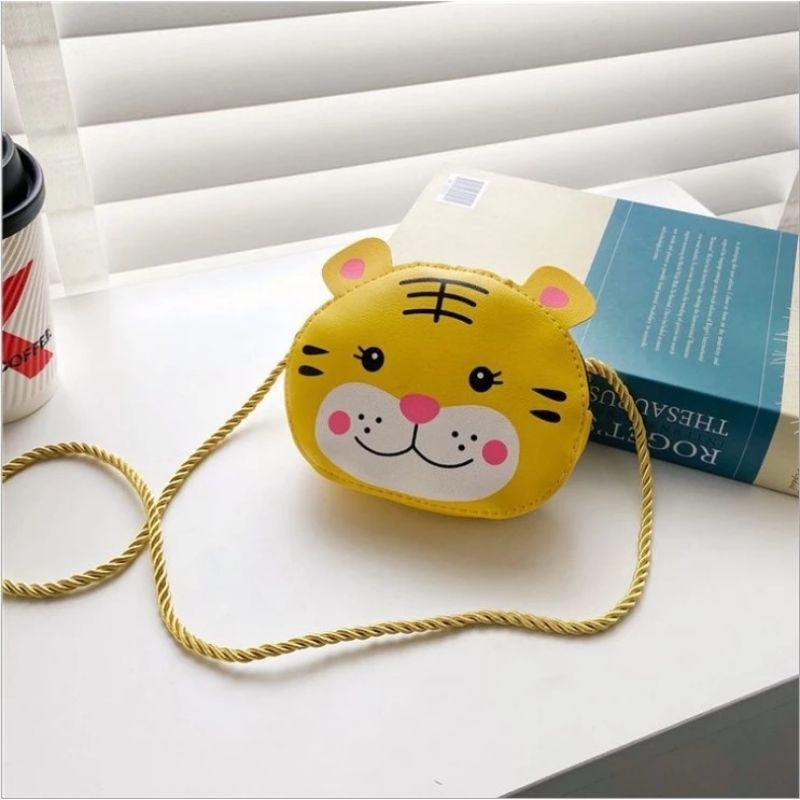 ✨️Túi Đeo Chéo Bé Gái Vàng Hình Hổ, Có Kéo Khóa Dễ Thương Xinh Xắn🎗