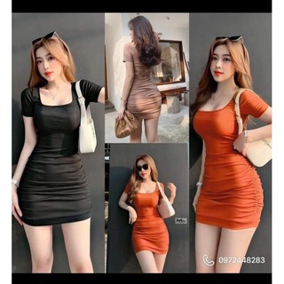 Đầm body bigsize 40-120kg cổ vuông