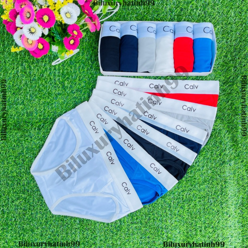 Quần Lót tam giác, Quần sịp chéo mẫu thêu C.K sang trọng, ôm sát vừa vặn, vải thun lạnh, co giãn 4 chiều