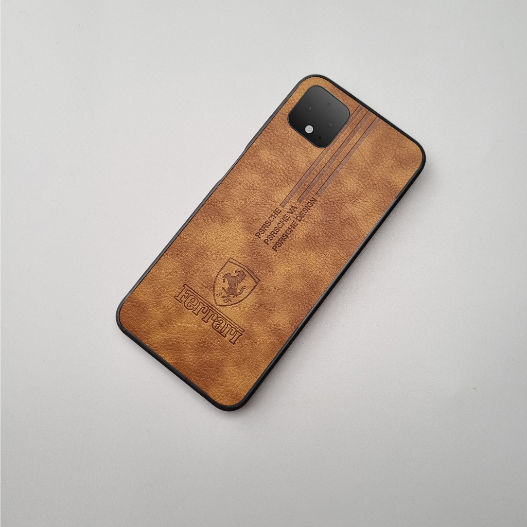 Ốp lưng da Ferari Google pixel 4 XL pixel 6 pro pixel 6A 3 XL 3A XL 4A 4G 4A 5G pixel 5 hoạ tiết ngựa dập chìm