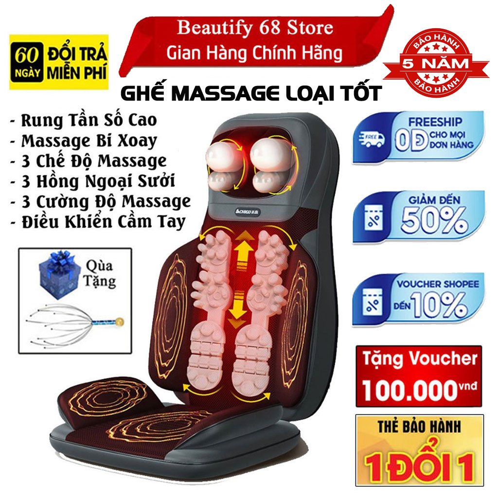Đệm ghế massage cao cấp dành cho ô tô văn phòng gia đình, Đệm ghế mát xa công suất mạnh hàng nhập khẩu cao cấp.