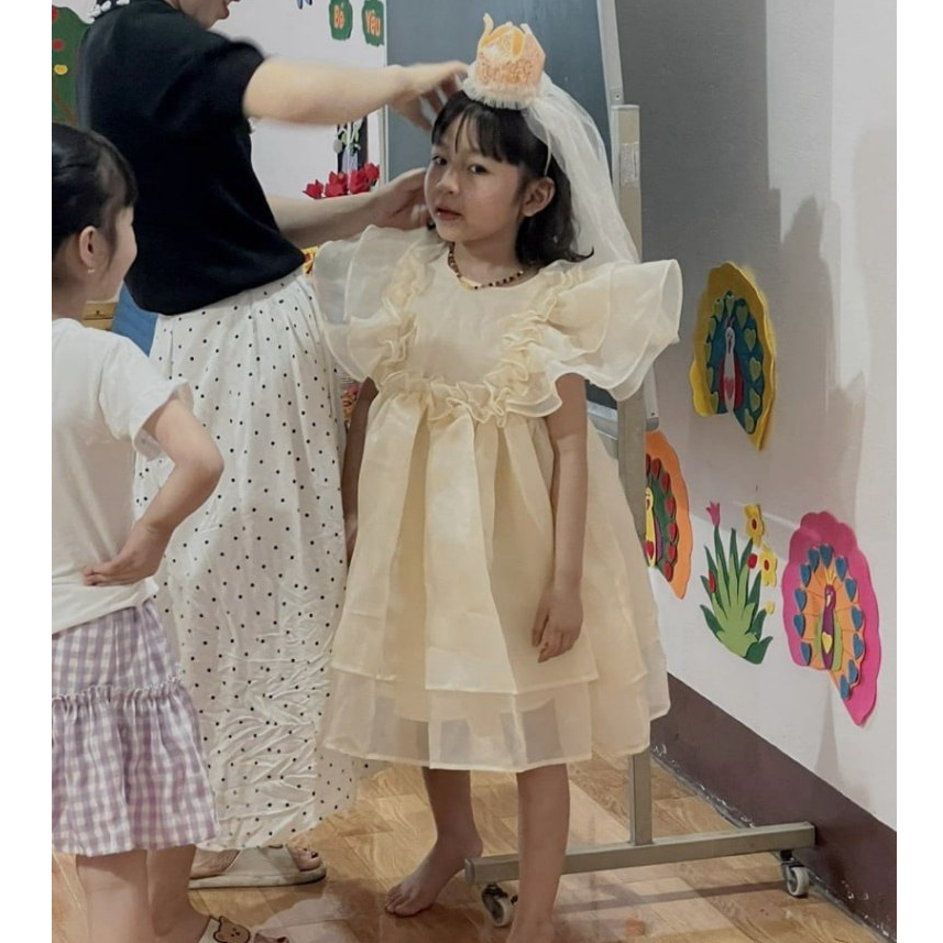 Váy cho bé Sora.bébé Clarina Dress chất liệu organza cao cấp lót lụa bồng xòe đáng yêu