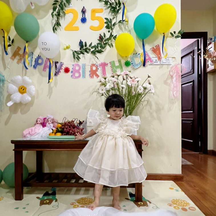 Váy cho bé Sora.bébé Clarina Dress chất liệu organza cao cấp lót lụa bồng xòe đáng yêu