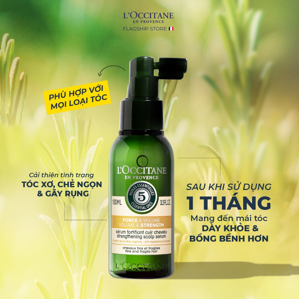 Tinh Chất Dưỡng Tăng Cường Phục Hồi Tóc Chắc Khoẻ & Bồng Bềnh Tự Nhiên 100ml L'Occitane