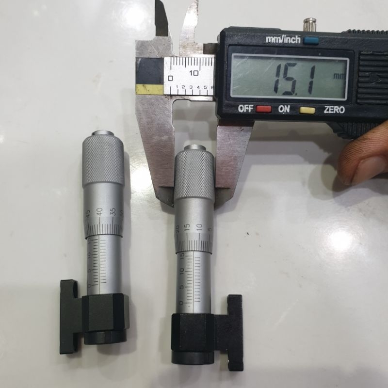 Tinh chỉnh panme to có đế hành trình 15mm chế hàn gọt cân lực cell pin 18650