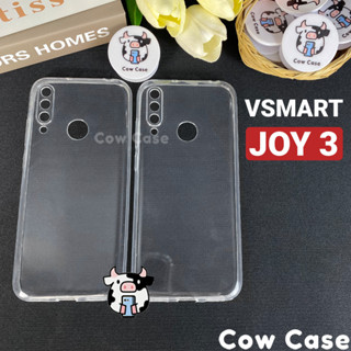 Ốp lưng Vsmart Joy 3 bảo vệ camera silicon dẻo trong Cowcase | Vỏ điện thoại Vinsmart