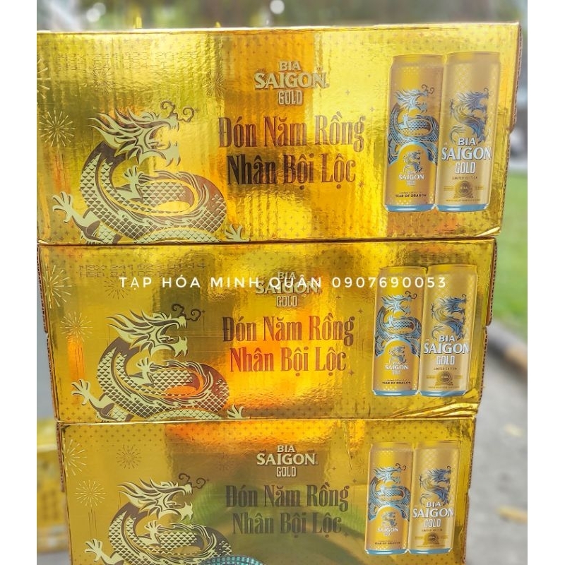 [ DATE MỚI] THÙNG BIA SÀI GÒN GOLD [ 330ML X 18 LON]