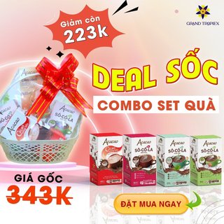  bột Sô Cô La dinh dưỡng vị Nguyên bản, Bạc hà, Sữa dừa và Cacao có đường  (Acacao chính hãng)