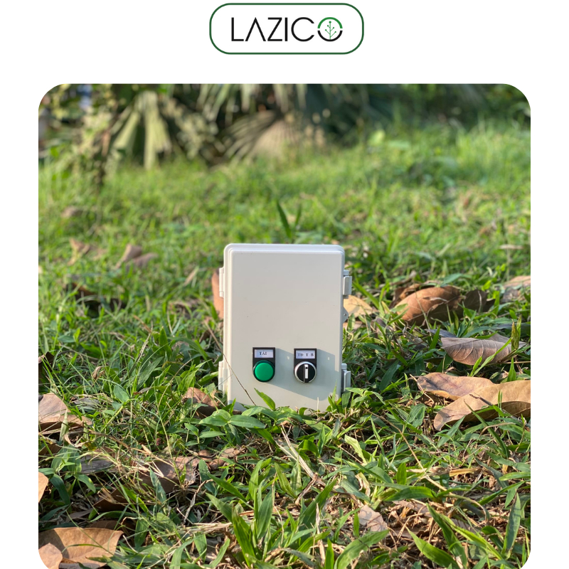 Tủ điều khiển từ xa qua điện thoại cho máy bơm 220V, công suất 3hp - 10hp dùng app LAZICO LZ1B+