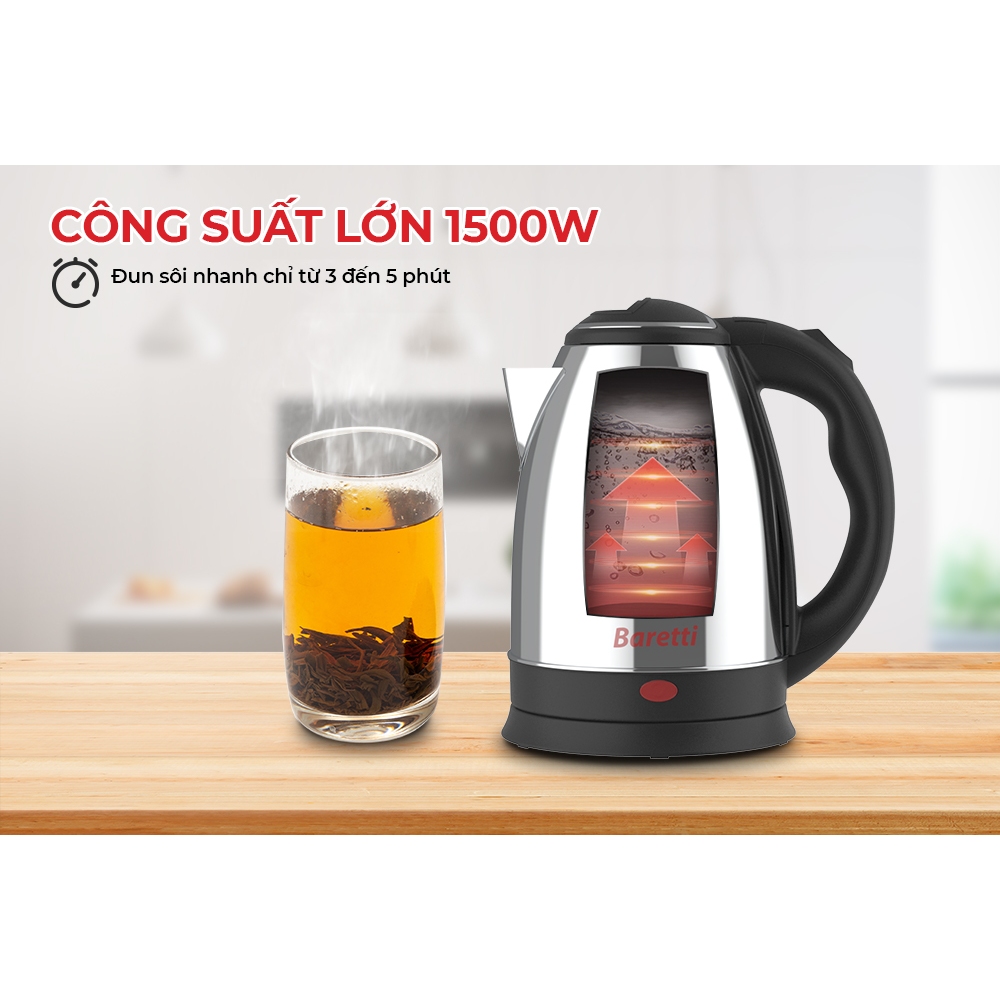 Ấm siêu tốc Sunhouse Baretti BRD180