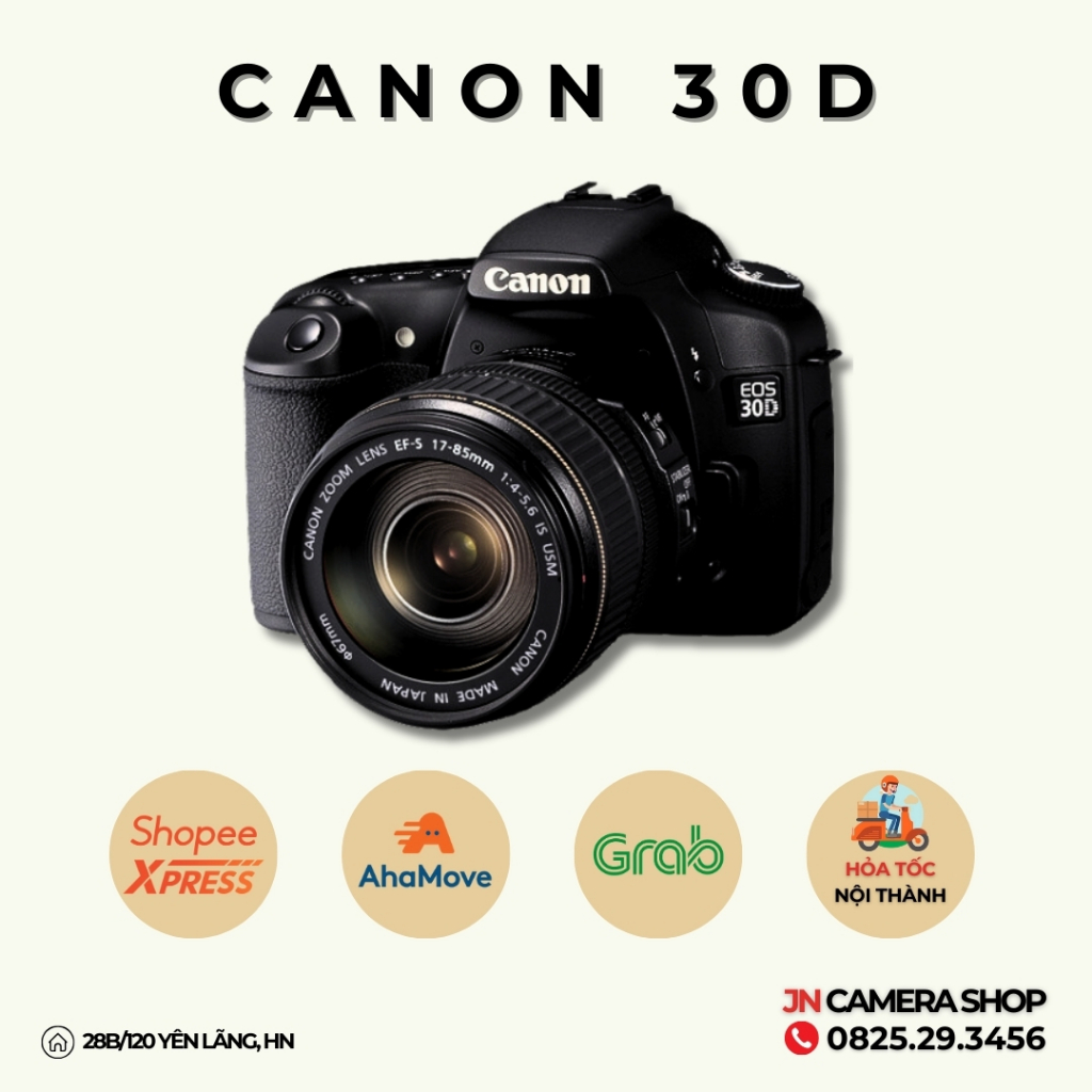 Bộ Máy Ảnh Canon 30D kèm Lens Canon 18-55MM f3.5-5.6 USM