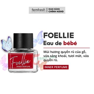 Nước hoa vùng kín FOELLIE Eau De BéBé Inner Perfume Cao Cấp Hàn Quốc, hương phấn Baby thơm nhẹ nhàng thanh khiết 5ml