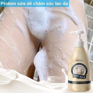 Sữa tắm dưỡng ẩm Sữa tắm trắng da Sữa tắm sữa dê 500ml dưỡng ẩm làm đều màu da lưu hương lâu