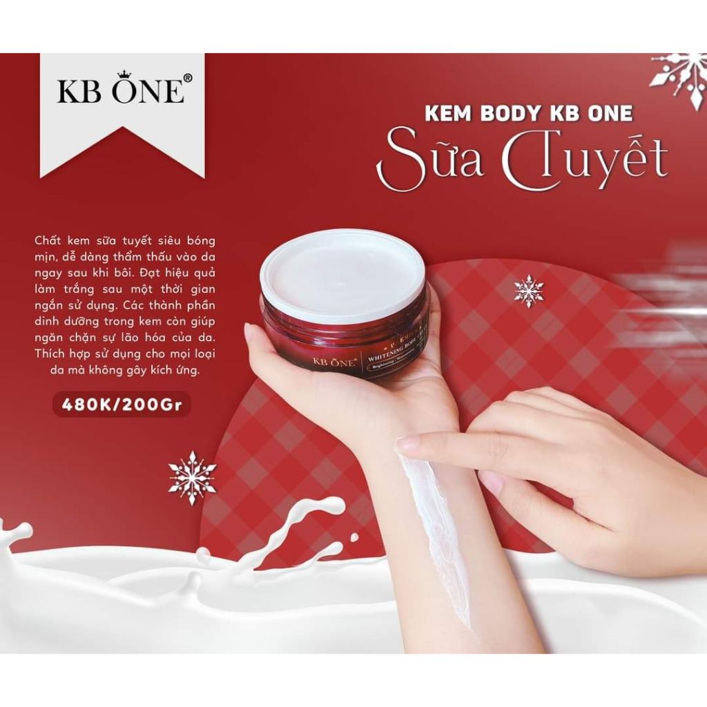 Kem Body sữa tuyết Kbone - Whitening Body Cream Kb One chính hãng