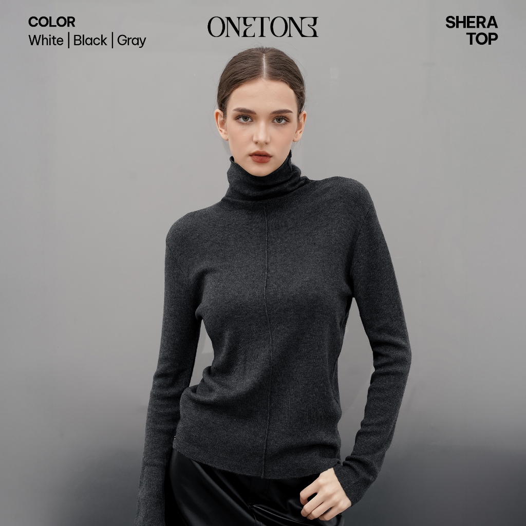 Áo len Onetone cổ lọ Shera