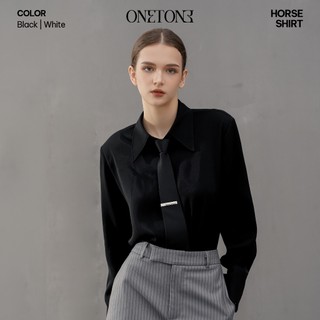 Áo sơ mi Onetone cổ đức tay dài Horse