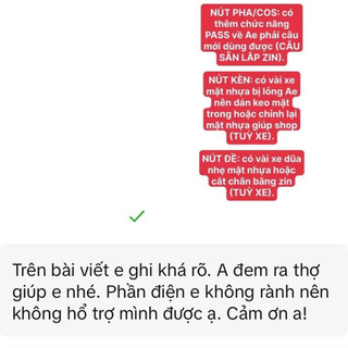 Công Tắc Passing SH Cho AirBlade, Wave, Future ( Kiểu Nút Sh 300i Đỏ)