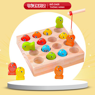 Đồ chơi câu cá bằng gỗ học số đếm và màu sắc cho bé từ 2-5 tuổi - DOZKIDZ