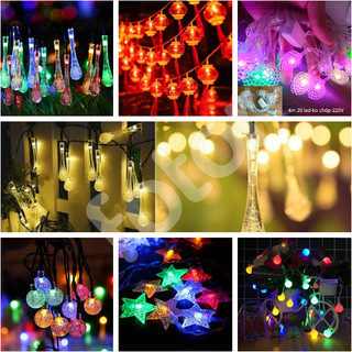 [FREESHIP] DÂY ĐÈN LED HÌNH BI ĐỤC, BI BỌT, GIỌT NƯỚC - BẦU BÍ, NGÔI SAO NHỎ, TRÁI TIM, LỒNG ĐÈN