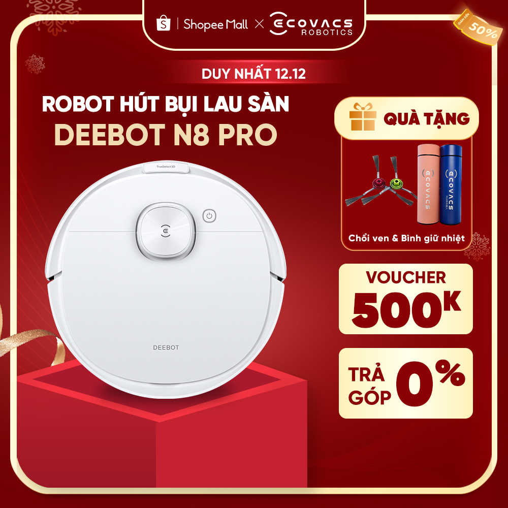 Robot hút bụi lau nhà Ecovacs Deebot OZMO N8 Pro _ Bản quốc tế _ Hàng chính hãng