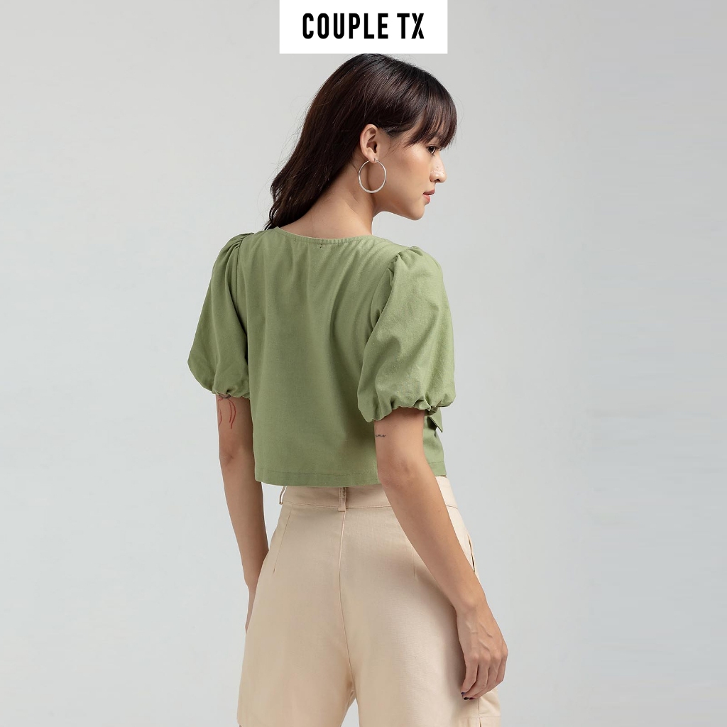 Áo Croptop Nữ Couple TX Tay Phồng WBL 2014