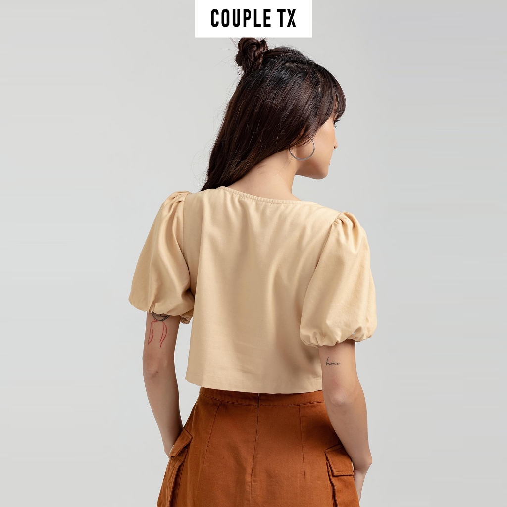 Áo Croptop Nữ Couple TX Tay Phồng WBL 2014