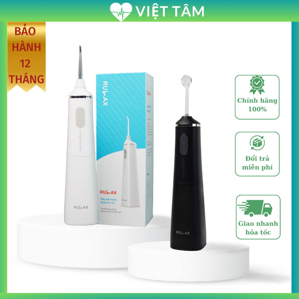 Tăm Nước Rulax RL-16 Kèm 6 Đầu Xịt Tiêu Chuẩn Phiên Bản Mới 2023 - Hàng Chính Hãng - Tặng Kèm Hộp Đựng