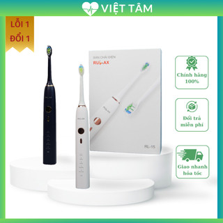 Bàn Chải Điện Sóng Siêu Âm Rulax Giúp Làm Sạch Sâu, Gấp 20 Lần Bàn Chải Thông Thường (Bảo hành 12 tháng)