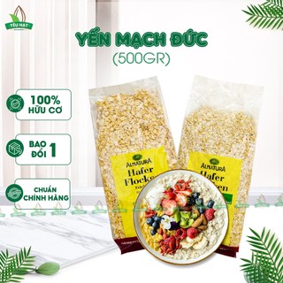 [Freeship] Combo 2 Gói Yến Mạch Đức Hữu Cơ 500g Cán vỡ/ Cán Dẹp Loại Ngon Yêu Hạt