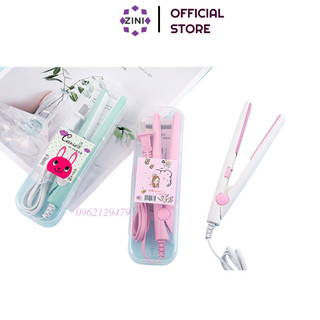 Máy duỗi tóc mini uốn là ép tóc tặng kẹp vịt bảo hành 1-12 tháng