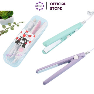 Máy duỗi tóc mini uốn là ép tóc tặng kẹp vịt bảo hành 1-12 tháng